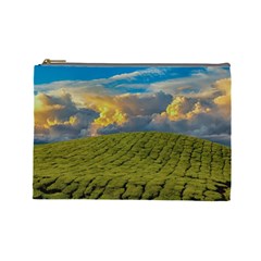 Sunrise Hills Landscape Nature Sky Cosmetic Bag (large)  by Celenk