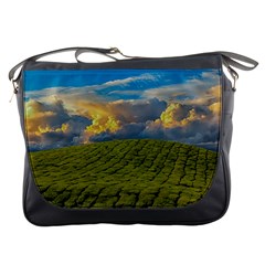 Sunrise Hills Landscape Nature Sky Messenger Bags by Celenk