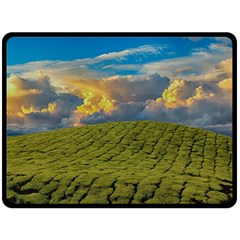 Sunrise Hills Landscape Nature Sky Double Sided Fleece Blanket (large)  by Celenk