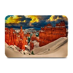 Snow Landscape Winter Cold Nature Plate Mats by Celenk