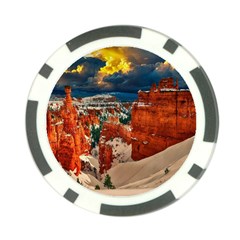 Snow Landscape Winter Cold Nature Poker Chip Card Guard (10 Pack) by Celenk