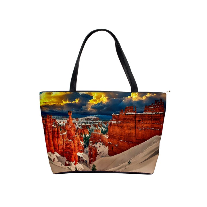 Snow Landscape Winter Cold Nature Shoulder Handbags