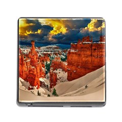 Snow Landscape Winter Cold Nature Memory Card Reader (square) by Celenk