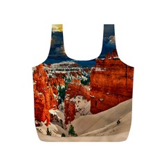 Snow Landscape Winter Cold Nature Full Print Recycle Bags (s)  by Celenk