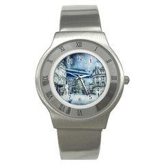 Storm Weather Nature Thunderstorm Stainless Steel Watch by Celenk