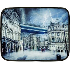 Storm Weather Nature Thunderstorm Fleece Blanket (mini) by Celenk