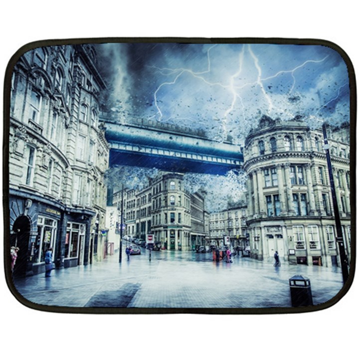 Storm Weather Nature Thunderstorm Fleece Blanket (Mini)