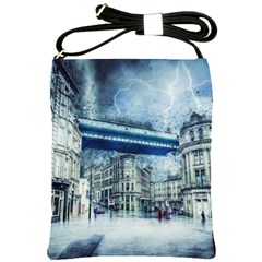 Storm Weather Nature Thunderstorm Shoulder Sling Bags by Celenk