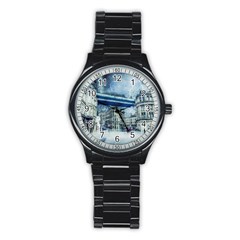 Storm Weather Nature Thunderstorm Stainless Steel Round Watch by Celenk