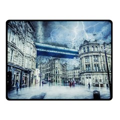 Storm Weather Nature Thunderstorm Double Sided Fleece Blanket (small)  by Celenk