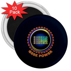 Geek Power 3  Magnets (10 Pack)  by linceazul