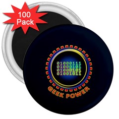 Geek Power 3  Magnets (100 Pack)