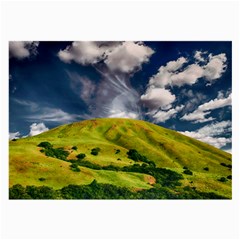 Hill Countryside Landscape Nature Large Glasses Cloth (2-side) by Celenk