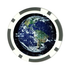 Earth Internet Globalisation Poker Chip Card Guard by Celenk