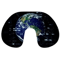 Earth Internet Globalisation Travel Neck Pillows by Celenk