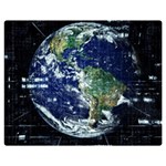 Earth Internet Globalisation Double Sided Flano Blanket (Medium)  60 x50  Blanket Front