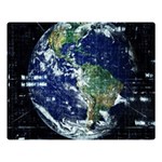 Earth Internet Globalisation Double Sided Flano Blanket (Large)  80 x60  Blanket Front