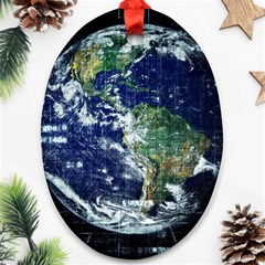 Earth Internet Globalisation Ornament (oval) by Celenk