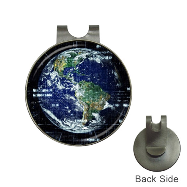 Earth Internet Globalisation Hat Clips with Golf Markers