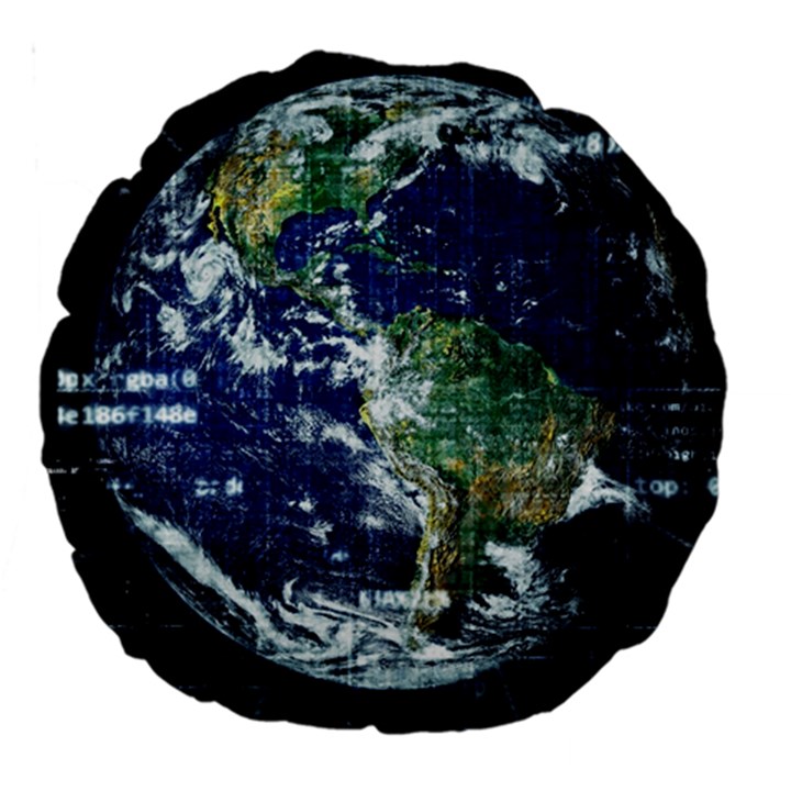 Earth Internet Globalisation Large 18  Premium Round Cushions