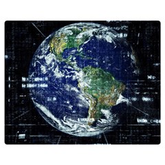 Earth Internet Globalisation Double Sided Flano Blanket (medium)  by Celenk