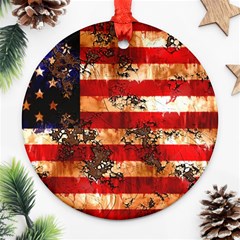 American Flag Usa Symbol National Ornament (round) by Celenk