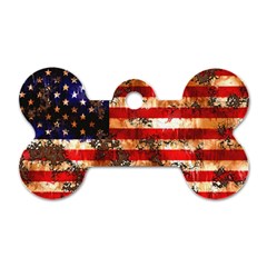 American Flag Usa Symbol National Dog Tag Bone (two Sides) by Celenk