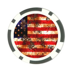 American Flag Usa Symbol National Poker Chip Card Guard (10 Pack) by Celenk