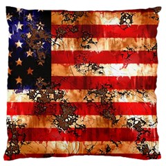 American Flag Usa Symbol National Large Cushion Case (one Side)