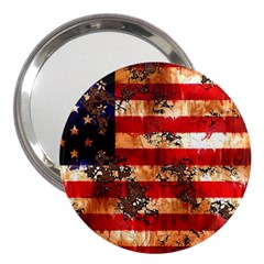 American Flag Usa Symbol National 3  Handbag Mirrors by Celenk