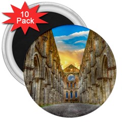 Abbey Ruin Architecture Medieval 3  Magnets (10 Pack)  by Celenk