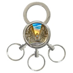 Abbey Ruin Architecture Medieval 3-ring Key Chains