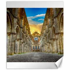 Abbey Ruin Architecture Medieval Canvas 8  X 10  by Celenk