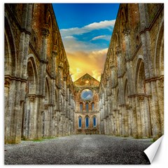 Abbey Ruin Architecture Medieval Canvas 16  X 16   by Celenk