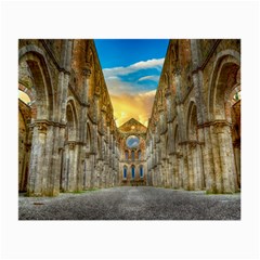 Abbey Ruin Architecture Medieval Small Glasses Cloth (2-side) by Celenk