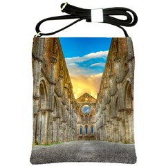 Abbey Ruin Architecture Medieval Shoulder Sling Bags by Celenk