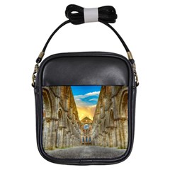 Abbey Ruin Architecture Medieval Girls Sling Bags by Celenk