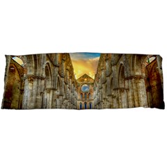 Abbey Ruin Architecture Medieval Body Pillow Case (dakimakura) by Celenk