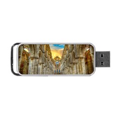 Abbey Ruin Architecture Medieval Portable Usb Flash (one Side) by Celenk