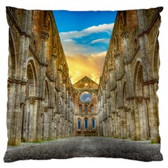 Abbey Ruin Architecture Medieval Standard Flano Cushion Case (one Side) by Celenk