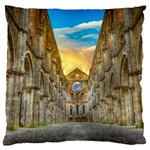 Abbey Ruin Architecture Medieval Large Flano Cushion Case (One Side) Front