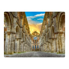 Abbey Ruin Architecture Medieval Double Sided Flano Blanket (mini)  by Celenk