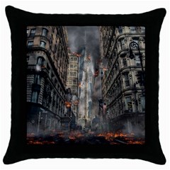 Destruction War Conflict Death Throw Pillow Case (black) by Celenk