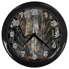 Destruction War Conflict Death Wall Clocks (black) by Celenk