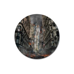 Destruction War Conflict Death Magnet 3  (round) by Celenk