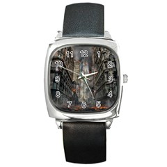 Destruction War Conflict Death Square Metal Watch by Celenk