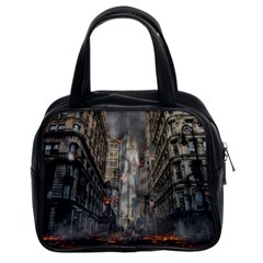 Destruction War Conflict Death Classic Handbags (2 Sides) by Celenk