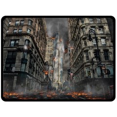 Destruction War Conflict Death Fleece Blanket (large)  by Celenk