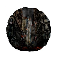 Destruction War Conflict Death Standard 15  Premium Flano Round Cushions by Celenk