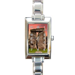 Stonehenge Ancient England Rectangle Italian Charm Watch by Celenk